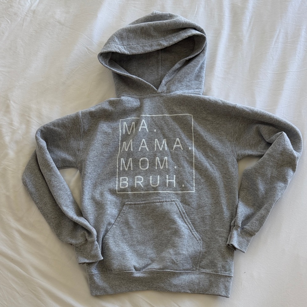 Gray Bruh Graphic Hoodie